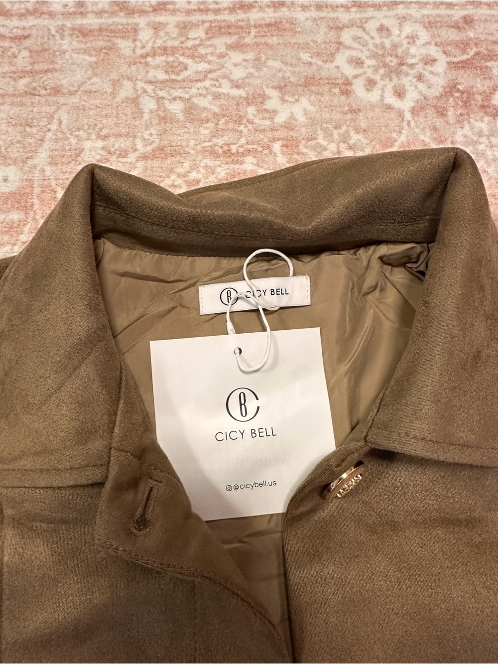 NWT 🤎 Buttoned Faux Suede Jacket - Picture 9 of 14